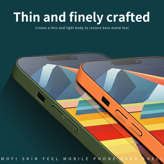 For iPhone 15 Pro MOFI Qin Series Skin Feel All-inclusive PC Phone Case(Gray)