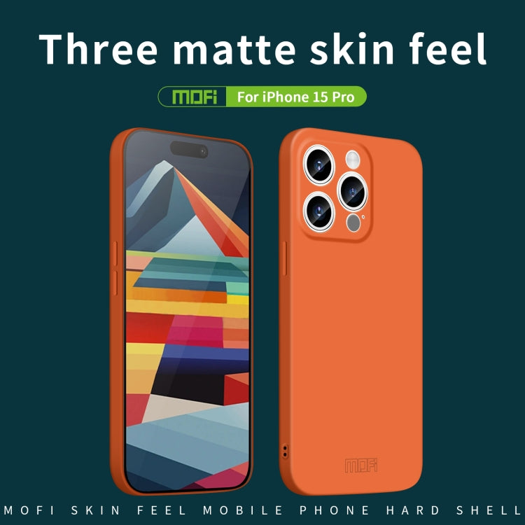 For iPhone 15 Pro MOFI Qin Series Skin Feel All-inclusive PC Phone Case(Orange) - iPhone 15 Pro Cases by MOFI | Online Shopping South Africa | PMC TechLife | Buy Now Pay Later Mobicred