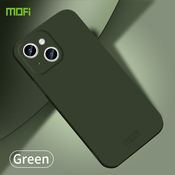 For iPhone 15 Plus MOFI Qin Series Skin Feel All-inclusive PC Phone Case(Green)