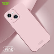 For iPhone 15 MOFI Qin Series Skin Feel All-inclusive PC Phone Case(Pink)