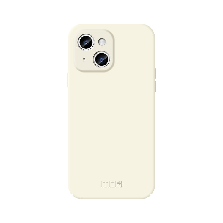 For iPhone 15 MOFI Qin Series Skin Feel All-inclusive Silicone Phone Case(Beige) - iPhone 15 Cases by MOFI | Online Shopping South Africa | PMC TechLife