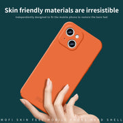 For iPhone 15 MOFI Qin Series Skin Feel All-inclusive Silicone Phone Case(Beige)