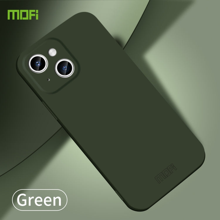For iPhone 14 Plus MOFI Qin Series Skin Feel All-inclusive PC Phone Case(Green) - iPhone 14 Plus Cases by MOFI | Online Shopping South Africa | PMC TechLife