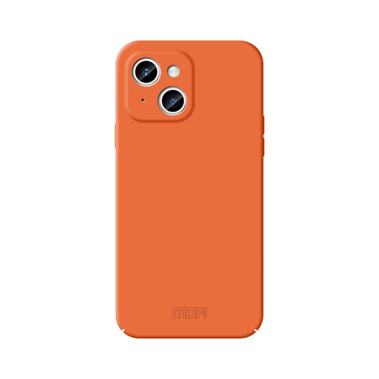 For iPhone 14 MOFI Qin Series Skin Feel All-inclusive PC Phone Case(Orange) - iPhone 14 Cases by MOFI | Online Shopping South Africa | PMC TechLife | Buy Now Pay Later Mobicred