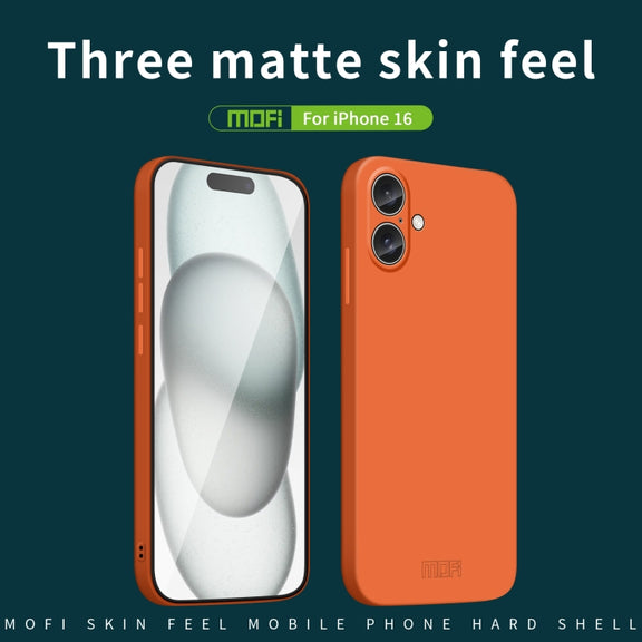For iPhone 16 MOFI Qin Series Skin Feel All-inclusive PC Phone Case(Gray)
