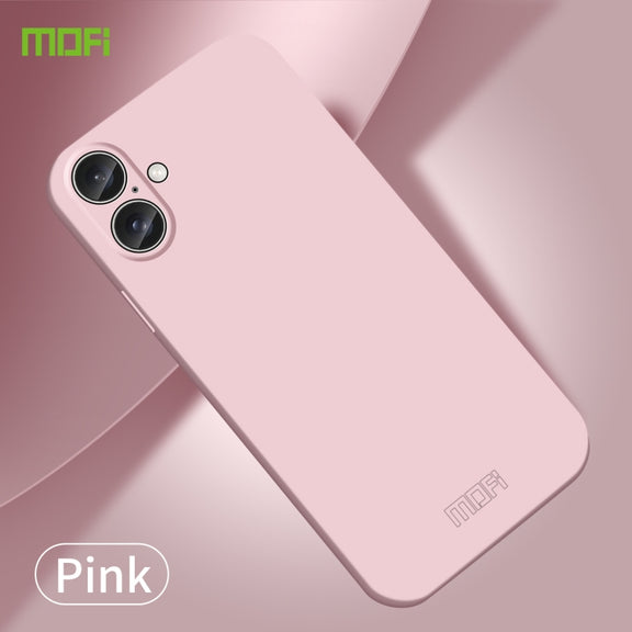 For iPhone 16 Plus MOFI Qin Series Skin Feel All-inclusive PC Phone Case(Pink)