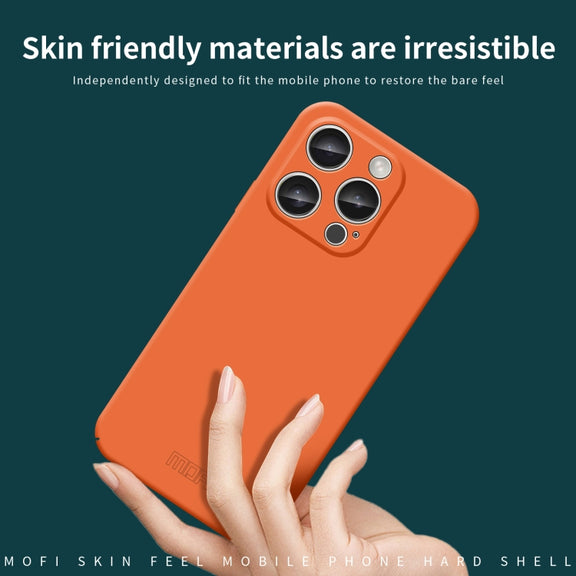 For iPhone 16 Pro MOFI Qin Series Skin Feel All-inclusive PC Phone Case(Beige)