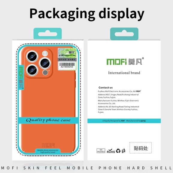 For iPhone 14 MOFI Qin Series Skin Feel All-inclusive PC Phone Case(Pink)