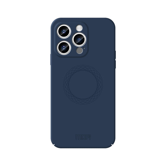 For iPhone 15 Pro Max MOFI Qin Series Skin Feel All-inclusive Silicone Phone Case(Blue)