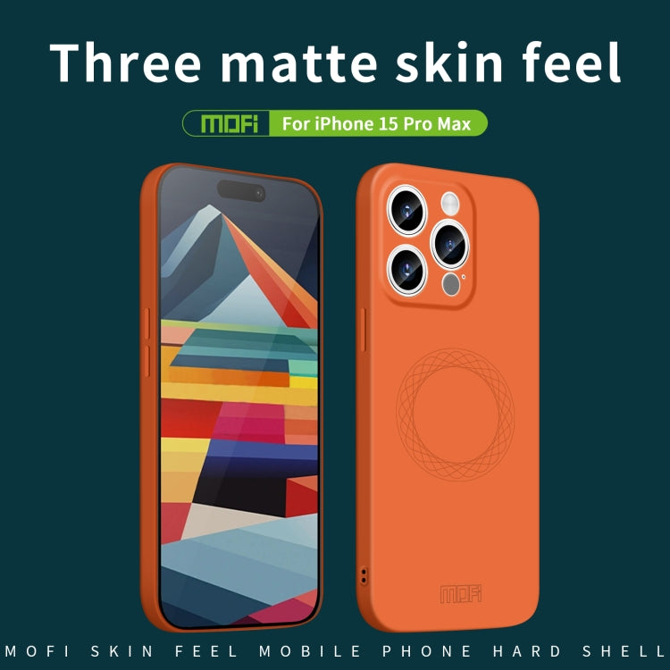 For iPhone 15 Pro Max MOFI Qin Series Magsafe Skin Feel All-inclusive Silicone Phone Case(Green) - iPhone 15 Pro Max Cases by MOFI | Online Shopping South Africa | PMC TechLife