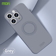For iPhone 15 Pro MOFI Qin Series Skin Feel All-inclusive Silicone Phone Case(Gray)