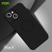 For iPhone 15 Plus MOFI Qin Series Skin Feel All-inclusive Silicone Phone Case(Black)
