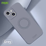 For iPhone 15 Plus MOFI Qin Series Skin Feel All-inclusive Silicone Phone Case(Gray)