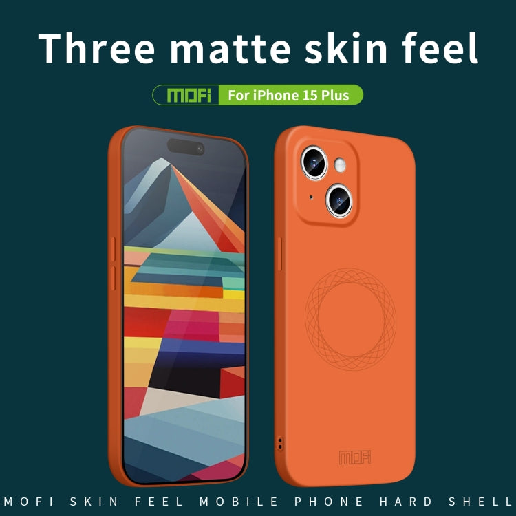 For iPhone 15 Plus MOFI Qin Series Skin Feel All-inclusive Silicone Phone Case(Gray)