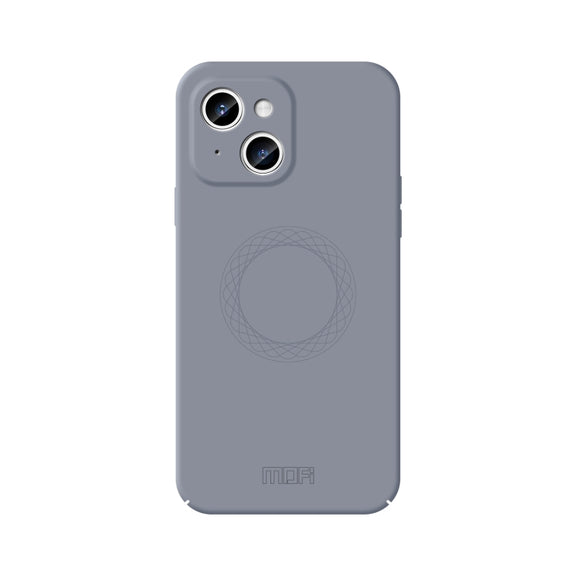 For iPhone 15 Plus MOFI Qin Series Skin Feel All-inclusive Silicone Phone Case(Gray)