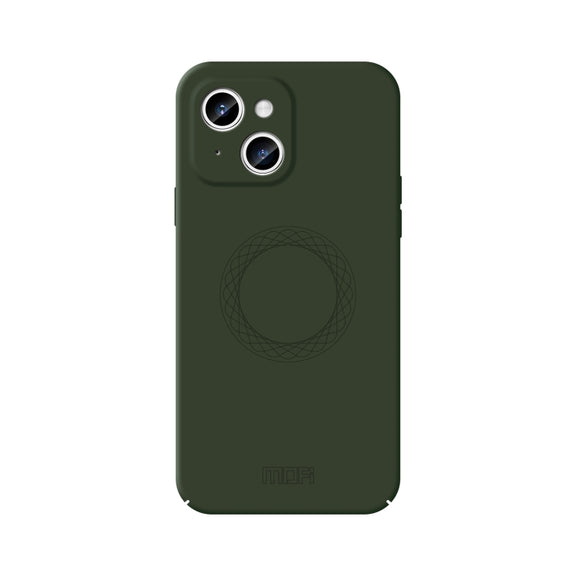 For iPhone 15 Plus MOFI Qin Series Skin Feel All-inclusive Silicone Phone Case(Green)