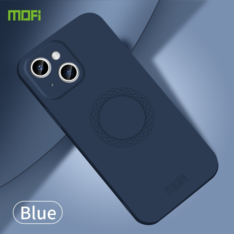 For iPhone 15 MOFI Qin Series Magsafe Skin Feel All-inclusive Silicone Phone Case(Blue) - free shipping - PMC TechLife - Order now!