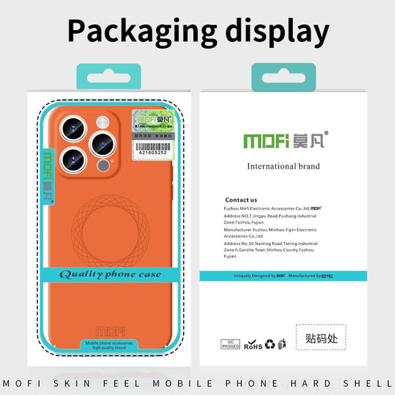 For iPhone 15 Pro Max MOFI Qin Series Skin Feel All-inclusive Silicone Phone Case(Gray)