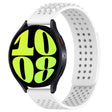 For Samsung Galaxy Watch 6 40mm 20mm Holes Breathable 3D Dots Silicone Watch Band(White) - Watch Bands by PMC TechLife | Online Shopping South Africa | PMC TechLife