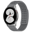 For Samsung Galaxy Watch 4 40mm 20mm Holes Breathable 3D Dots Silicone Watch Band(Grey) - Watch Bands by PMC TechLife | Online Shopping South Africa | PMC TechLife