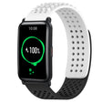 For Honor Watch ES 20mm Holes Breathable 3D Dots Silicone Watch Band(White+Black) - Watch Bands by PMC TechLife | Online Shopping South Africa | PMC TechLife