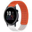 For Honor MagicWatch2 42mm 20mm Holes Breathable 3D Dots Silicone Watch Band(Orange+White) - Watch Bands by PMC TechLife | Online Shopping South Africa | PMC TechLife