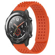 For Huawei Watch 2 20mm Holes Breathable 3D Dots Silicone Watch Band(Orange) - Watch Bands by PMC TechLife | Online Shopping South Africa | PMC TechLife