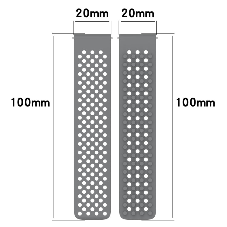 For Honor MagicWatch2 42mm 20mm Holes Breathable 3D Dots Silicone Watch Band(Orange+White) - Watch Bands by PMC TechLife | Online Shopping South Africa | PMC TechLife