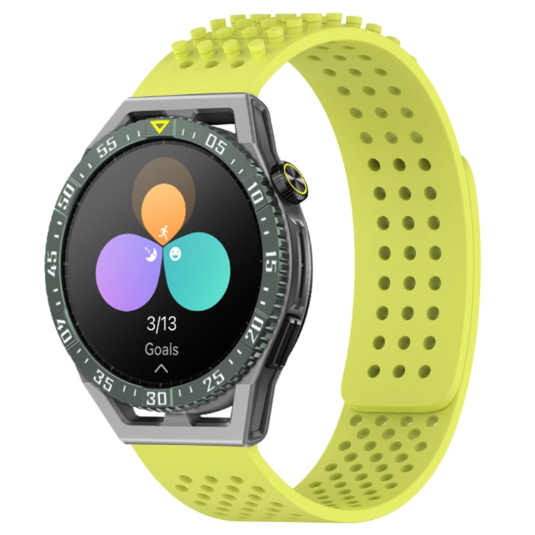 For Huawei Watch GT3 SE 22mm Holes Breathable 3D Dots Silicone Watch Band(Lime Green) - Watch Bands by PMC TechLife | Online Shopping South Africa | PMC TechLife