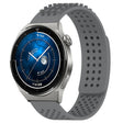 For Huawei Watch GT3 Pro 46mm 22mm Holes Breathable 3D Dots Silicone Watch Band(Grey) - Watch Bands by PMC TechLife | Online Shopping South Africa | PMC TechLife