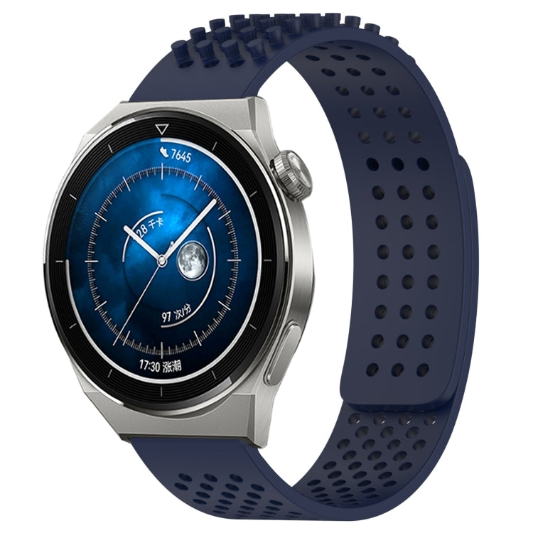 For Huawei Watch GT3 Pro 46mm 22mm Holes Breathable 3D Dots Silicone Watch Band(Midnight Blue) - Watch Bands by PMC TechLife | Online Shopping South Africa | PMC TechLife