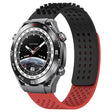 For Huawei Watch Ultimate 22mm Holes Breathable 3D Dots Silicone Watch Band(Black+Red) - free shipping - PMC TechLife - Order now!