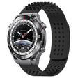 For Huawei Watch Ultimate 22mm Holes Breathable 3D Dots Silicone Watch Band(Black) - Watch Bands by PMC TechLife | Online Shopping South Africa | PMC TechLife