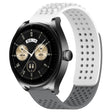 For Huawei Watch Buds 22mm Holes Breathable 3D Dots Silicone Watch Band(White+Grey) - Watch Bands by PMC TechLife | Online Shopping South Africa | PMC TechLife