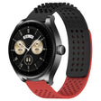 For Huawei Watch Buds 22mm Holes Breathable 3D Dots Silicone Watch Band(Black+Red) - Watch Bands by PMC TechLife | Online Shopping South Africa | PMC TechLife