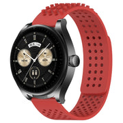 For Huawei Watch Buds 22mm Holes Breathable 3D Dots Silicone Watch Band(Red)