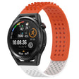 For Huawei Watch GT Runner 22mm Holes Breathable 3D Dots Silicone Watch Band(Orange+White) - Watch Bands by PMC TechLife | Online Shopping South Africa | PMC TechLife