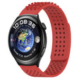 For Huawei Watch 4 22mm Holes Breathable 3D Dots Silicone Watch Band(Red) - Watch Bands by PMC TechLife | Online Shopping South Africa | PMC TechLife
