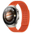 For Huawei Watch 4 Pro 22mm Holes Breathable 3D Dots Silicone Watch Band(Orange) - Watch Bands by PMC TechLife | Online Shopping South Africa | PMC TechLife