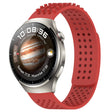 For Huawei Watch 4 Pro 22mm Holes Breathable 3D Dots Silicone Watch Band(Red) - Watch Bands by PMC TechLife | Online Shopping South Africa | PMC TechLife