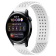 For Huawei Watch 3 22mm Holes Breathable 3D Dots Silicone Watch Band(White) - Watch Bands by PMC TechLife | Online Shopping South Africa | PMC TechLife | Buy Now Pay Later Mobicred