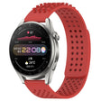 For Huawei Watch 3 Pro 22mm Holes Breathable 3D Dots Silicone Watch Band(Red) - Watch Bands by PMC TechLife | Online Shopping South Africa | PMC TechLife