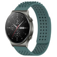 For Huawei GT2 Pro 22mm Holes Breathable 3D Dots Silicone Watch Band(Olive Green) - Watch Bands by PMC TechLife | Online Shopping South Africa | PMC TechLife