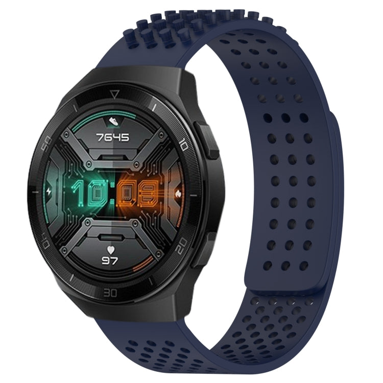For Huawei Watch GT 2E 22mm Holes Breathable 3D Dots Silicone Watch Band(Midnight Blue) - Watch Bands by PMC TechLife | Online Shopping South Africa | PMC TechLife