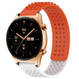 For Honor Watch GS 3 22mm Holes Breathable 3D Dots Silicone Watch Band(Orange+White) - Watch Bands by PMC TechLife | Online Shopping South Africa | PMC TechLife