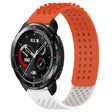 For Honor Watch GS Pro 22mm Holes Breathable 3D Dots Silicone Watch Band(Orange+White) - Watch Bands by PMC TechLife | Online Shopping South Africa | PMC TechLife