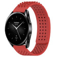 For Xiaomi Watch S2 42mm 22mm Holes Breathable 3D Dots Silicone Watch Band(Red) - Watch Bands by PMC TechLife | Online Shopping South Africa | PMC TechLife | Buy Now Pay Later Mobicred