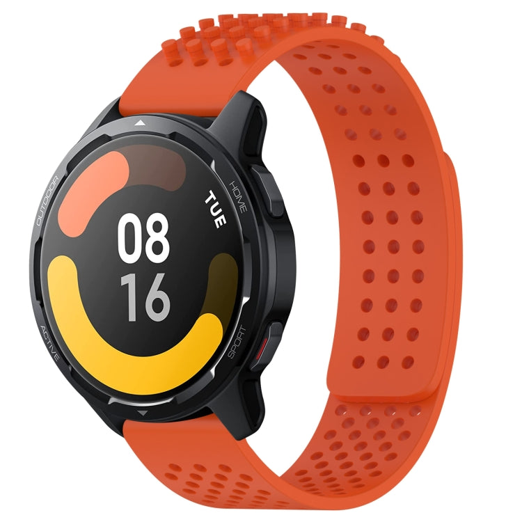 For Xiaomi Watch S1 Active 22mm Holes Breathable 3D Dots Silicone Watch Band(Orange) - Watch Bands by PMC TechLife | Online Shopping South Africa | PMC TechLife | Buy Now Pay Later Mobicred