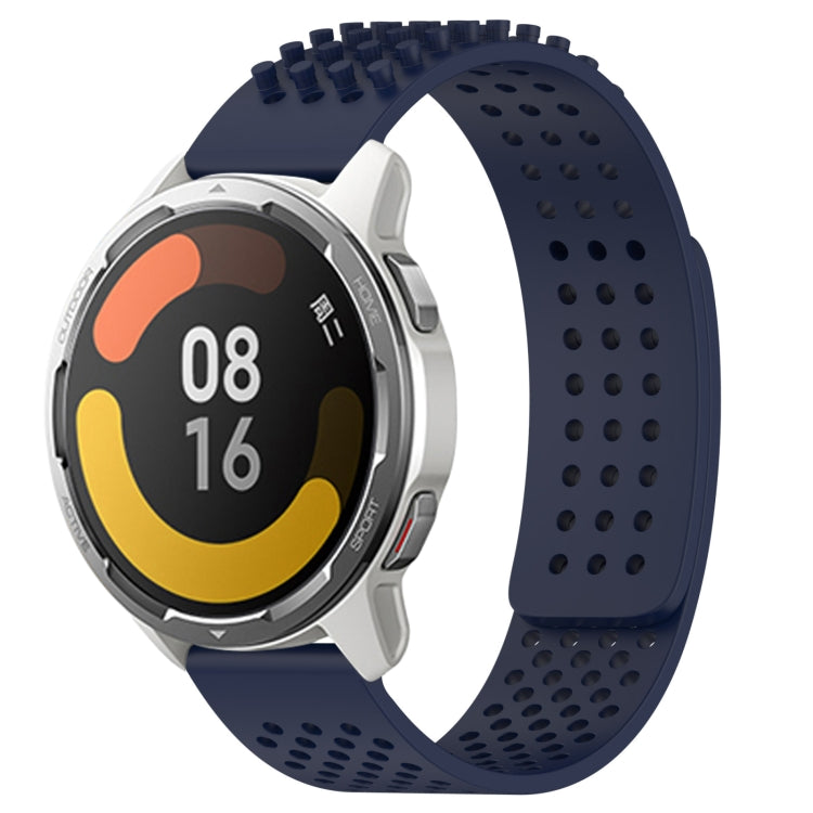For Xiaomi MI Watch Color 2 22mm Holes Breathable 3D Dots Silicone Watch Band(Midnight Blue) - Watch Bands by PMC TechLife | Online Shopping South Africa | PMC TechLife