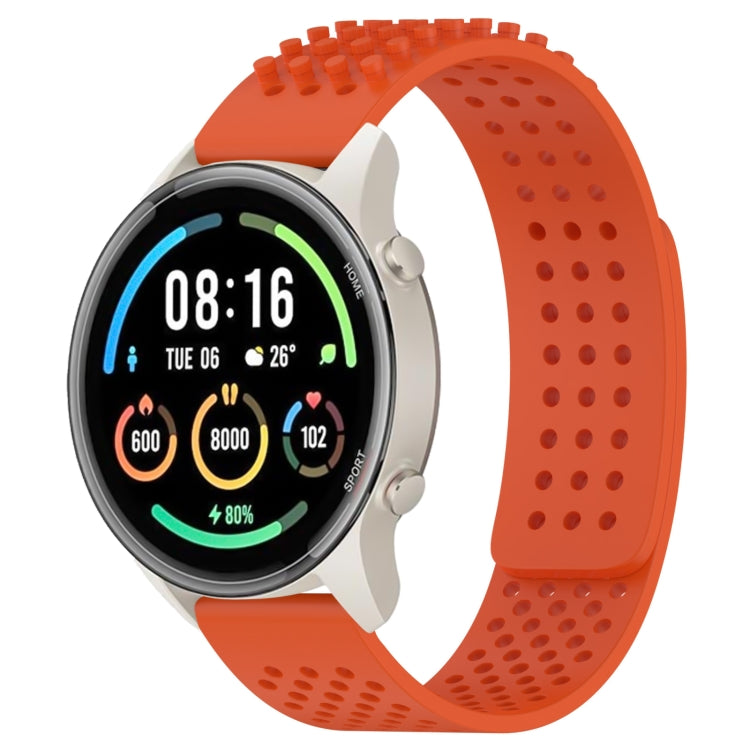 For Xiaomi MI Watch Sport 22mm Holes Breathable 3D Dots Silicone Watch Band(Orange) - Watch Bands by PMC TechLife | Online Shopping South Africa | PMC TechLife | Buy Now Pay Later Mobicred